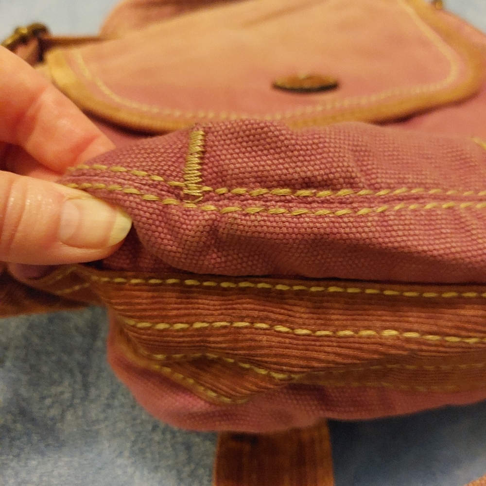 Fossil Modern Vintage Used Crossbody Purse Purple - Picture 6 of 7